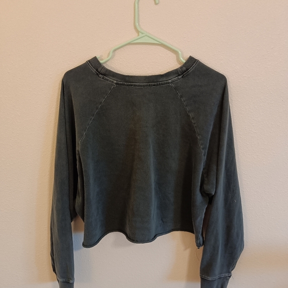 Double Zero Grey Cropped Sweatshirt - Picture 3 of 7